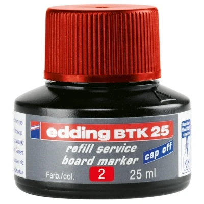 Image of edding BTK 25 refill ink whiteboard marker red ml with capillary system, for quick refilling of almost all markers
