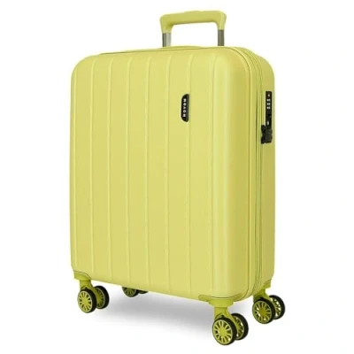 Image of MOVOM Wood Cabin Suitcase, Green, Suitcase