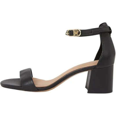 Image of Tommy Hilfiger Ankle Strap Sandals, Women&#039;s, Size: 6, Black Leather