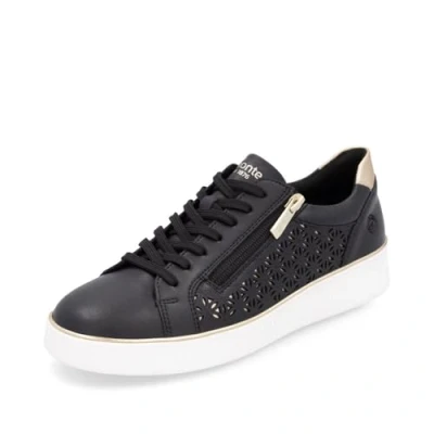 Image of Remonte D2E03 Womens Low Top Trainers Wide Sole, Black Combi 03, 41 EU