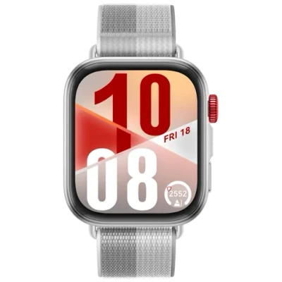 Image of Huawei Watch Fit 4 Silver (Grey Nylon Strap)
