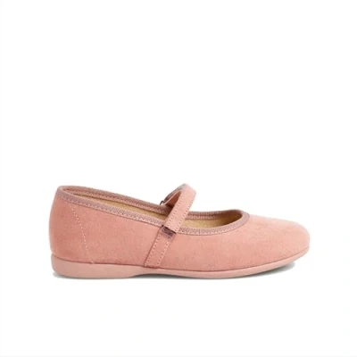 Image of Pisamonas Merceditas Serratex TIRA Adherente Ankle strap ballet pumps for kids, Size: 12.5K, Rosa Textile/synthetics