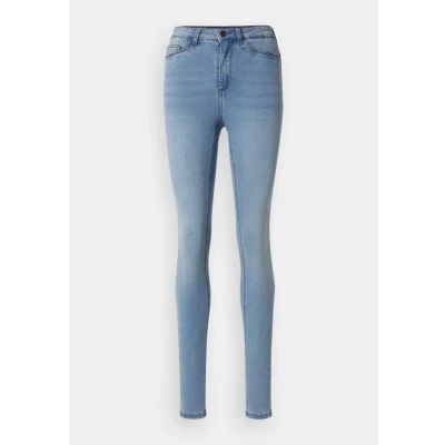 Image of Noisy May Nmcallie Jeans Skinny Fit, Women&#039;s, Size: 24x30, Light blue denim