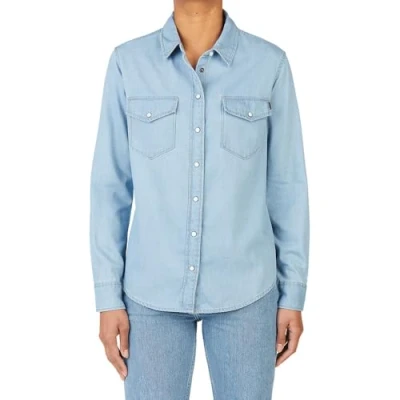 Image of Pepe Jeans Regular Buttondown blouse, Women&#039;s, Size: XS, Denim