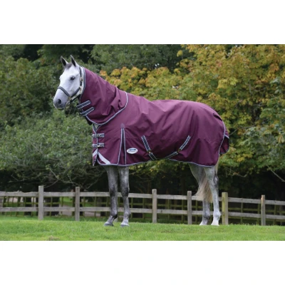Image of Weatherbeeta ComFiTec Plus Dynamic II Detach a neck Heavy 360g Maroon/Grey/White