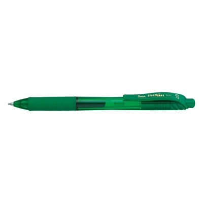 Image of Pentel EnerGel X BL107 DX Gel Rollerball Pen Green 0.7mm Line Width Retractable Refillable