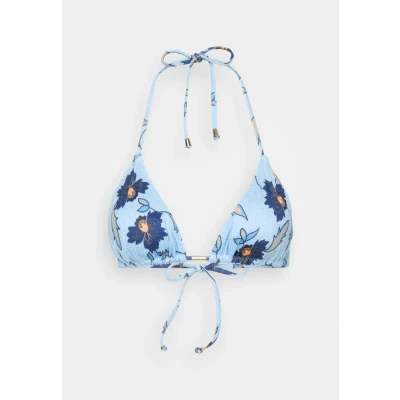 Image of Pepe Jeans Flower Bikini top, Women&#039;s, Size: Medium, Sky blue