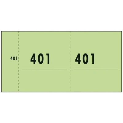 Image of SIGEL 76153 Number Pad Green, 1000 Bons (No. 1 1000, 10.5 x 5.3 cm), Made of Recycled Paper, Total 10 Blocks, Tokens, Food Stamps, Wardrobe Numbers
