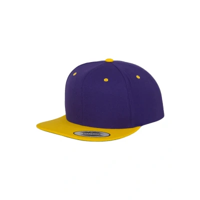 Image of Flexfit Classic Snapback 2TONE Cap, Size: One Size, Pur/gold