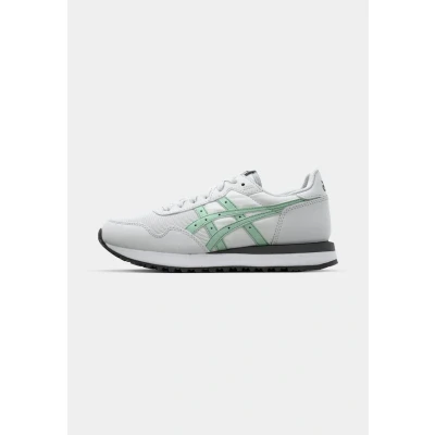 Image of Asics Sportstyle Tiger Runner II Unisex Trainers, Size: 3.5, White/dark mint Imitation leather/ textile