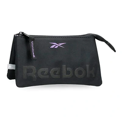 Image of Reebok Linden Three Compartment Toiletry Bag, Neceser Tres Compartimentos, Black/White, Bag