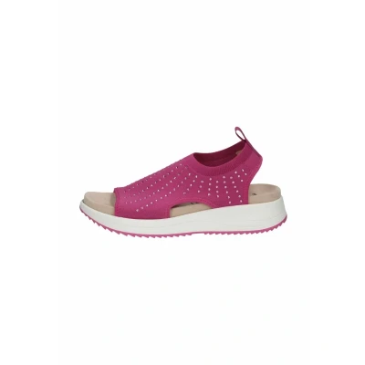 Image of Caprice Damen flache Sandale, Pink (PINK KNIT), 40