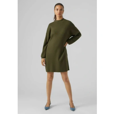 Image of Vero Moda Vmnancy Funnelneck Dress Jumper dress, Women&#039;s, Size: XS, Rifle green