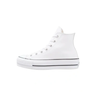 Image of Converse Chuck Taylor ALL STAR LIFT Clean Hightop trainers, Women&#039;s, Size: 10, White/black Leather