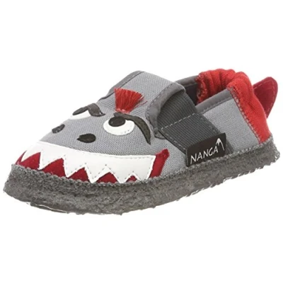 Image of Nanga HAI Slippers for kids, Size: 8K, Mittelgrau Imitation leather/ textile