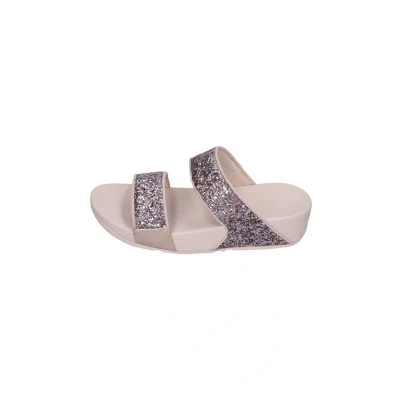 Image of Fitflop Women&#039;s Lulu Multi Tonal Glitter Slides Sandal, Pink, 6.5 UK