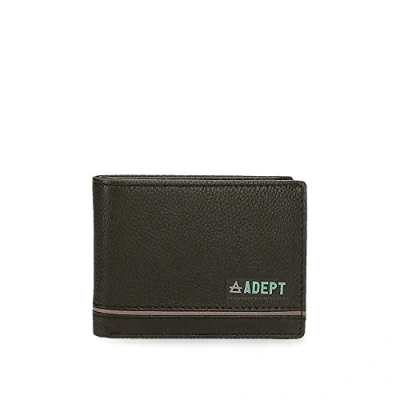Image of joumma bags,s.l. Adept Kurt Horizontal Wallet with Purse Black 11 x 8 1 cm Leather, Black/White,