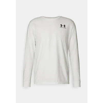 Image of Under Armour Sportstyle LEFT Chest Long sleeved top, Men&#039;s, Size: Small, White/black