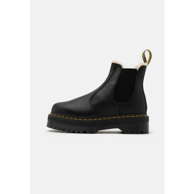 Image of Dr. Martens 2976 QUAD Platform ankle boots, Size: 4, Black/natural Leather
