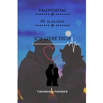 Image of VALENTINSTAG FR. 14.02.2020 ICH LIEBE DICH: A5 Notizbuch LINIERT LIEBLINGSMENSCH GESCHENKE PÄRCHEN FREUNDIN FREUNDSCHAFT FREUNDINNENBUCH GESCHENKIDEE PÄRCHENBUCH
