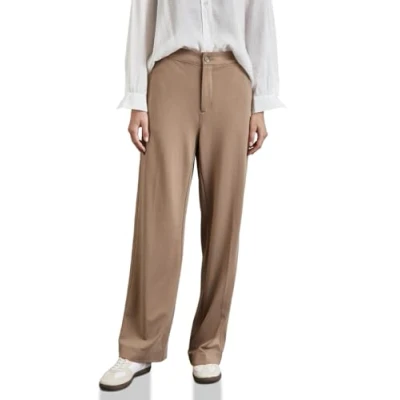 Image of Street One Women&#039;s Casual Fit Trousers, Rich Mocha, 44W / 30L