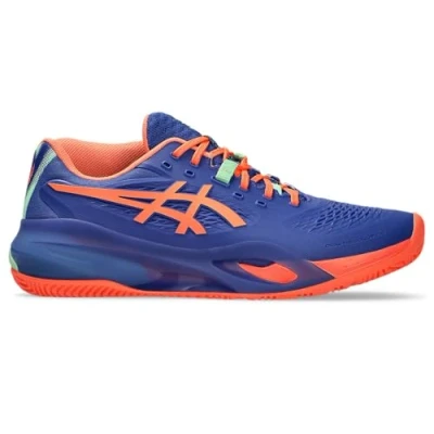 Image of ASICS Men&#039;s Gel Resolution X Padel Sneaker, Dark Cobalt Vivid Coral, 11 UK