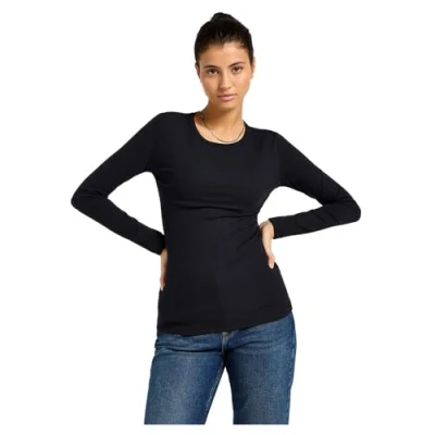 Image of Lee TEE Long sleeved top, Women&#039;s, Size: 12/14, Union all black