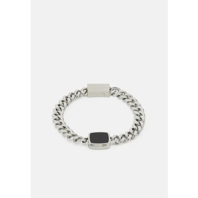 Image of BOSS Odell Bracelet silvercoloured/black, Men&#039;s, Size: One Size, Silver coloured/black