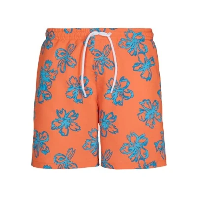 Image of Urban Classics Men&#039;s Badehose Floral Swim Shorts Trunks, Orange, S