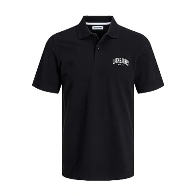 Image of Jack &amp; Jones Gedruckt Polo shirt, Men&#039;s, Size: Small, Black