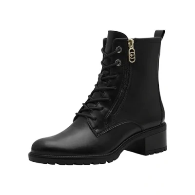 Image of Tamaris Touchit Laceup ankle boots, Women&#039;s, Size: 8, Black High quality imitation leather