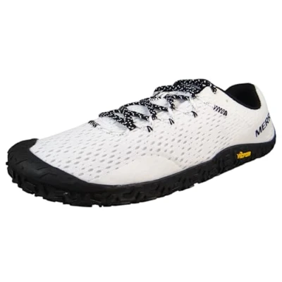 Image of Merrell Vapor Glove 6 Road running shoes, Men&#039;s, Size: 12, White/black Textile/synthetics