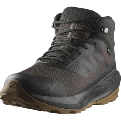 Image of Salomon Elixir TOUR MID WP Hiking shoes, Men&#039;s, Size: 9.5, Phantom/black/asphalt Textile/synthetics