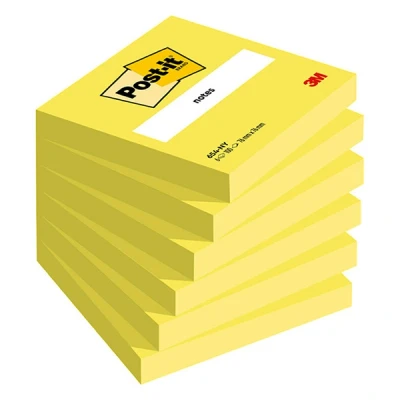 Image of Post it 76x76 mm Colour Notes Neon Yellow