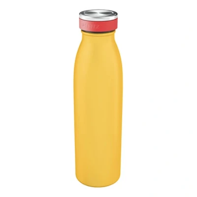 Image of Leitz Water Bottle, Stainless Steel, Thermal Insulation for Hot and Cold Beverages, Reusable, Cosy Range, Warm Yellow, 90160019