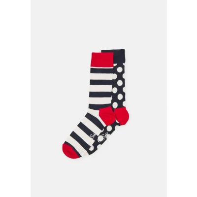 Image of Happy Socks Classic BIG DOT Unisex 2 PACK Socks, Size: 4 7, Multi red