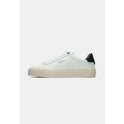 Image of Pepe Jeans YOGI Original Trainers, Men&#039;s, Size: 6.5, White Leather
