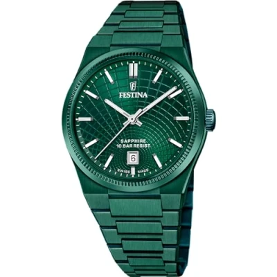 Image of Festina Swiss MADE Homme Watch, Men&#039;s, Size: ONE, Vert