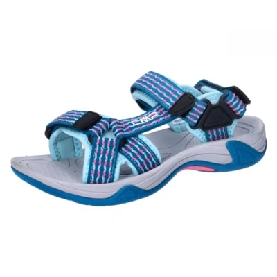 Image of CMP Men&#039;s Kids Hamal Hiking Sandal Sports Sandals, Dark Blue Fluo Pink Deep Lake Fluo, 12 UK