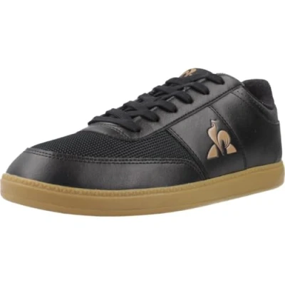 Image of le coq sportif Unisex Trainers, Size: 6, Black/gum Imitation leather/ textile