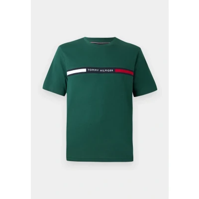 Image of Tommy Hilfiger Chest Insert TEE Print Tshirt, Men&#039;s, Size: Medium, Ornamental green