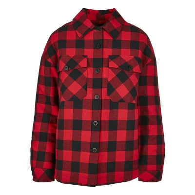 Image of Urban Classics Buttondown blouse, Women&#039;s, Size: 4XL, Black/red