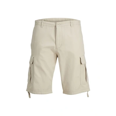 Image of JACK &amp; JONES Mens Cole Barkley Cargo Shorts, Off white, M