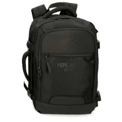 Image of Pepe Jeans Men&#039;s Bromley Luggage Messenger Bag, Black, standard Size, cabin backpack, One backpack