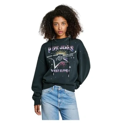 Image of Pepe Jeans Lilian Sweatshirt, Women&#039;s, Size: Small, Black