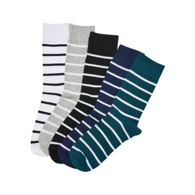Image of Urban Classics Small Stripes 5PACK Socks, Men&#039;s, Size: 2.5 5, Wintercolor