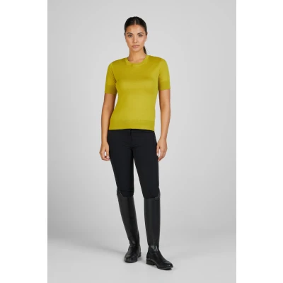 Image of Pikeur FS25 Women&#039;s Roundneck Shirt Selection Golden Olive