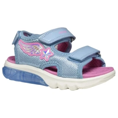 Image of Geox Ciberdron Sandals for kids, Size: 035, Sky/fuchsia shoes
