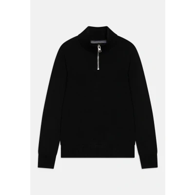 Image of Jack &amp; Jones Junior Jjeemil HALF ZIP Jumper for kids, Size: 8y, Black