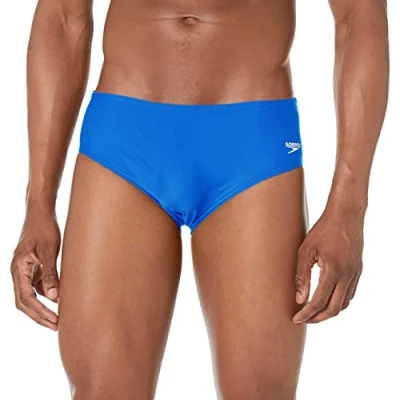 Image of Speedo Men&#039;s Swimsuit Brief Powerflex Eco Solid Adult